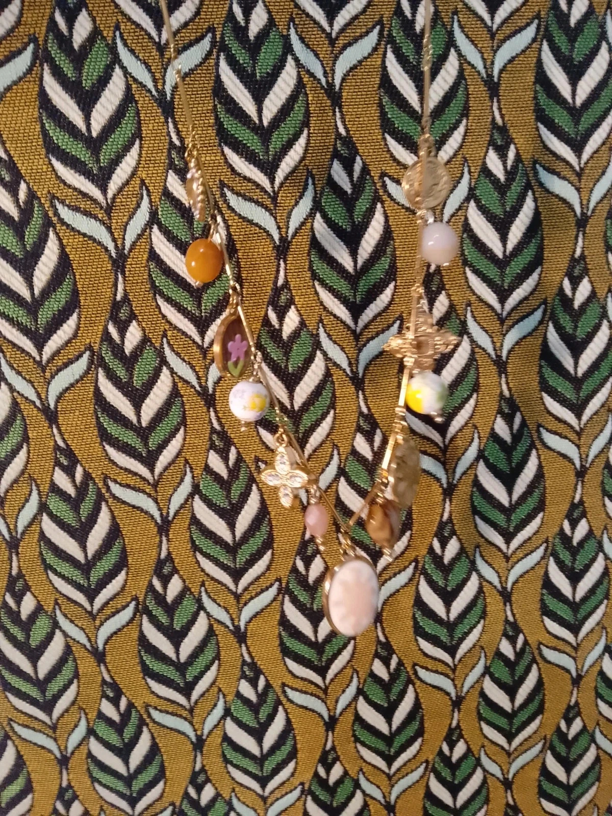 Bohemien collier met pampilles, breloques en natuurlijke stenen – photo 4
